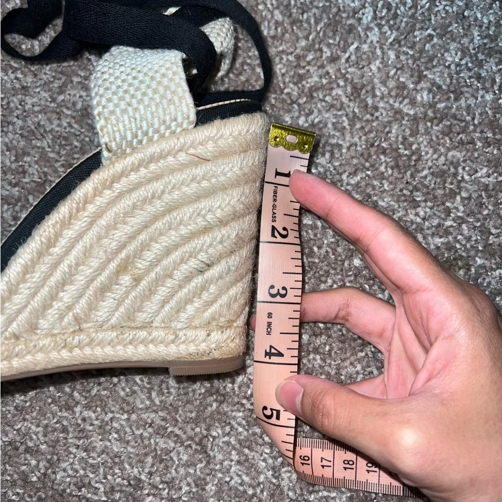 J. Crew Canvas Lace Up Espadrille Wedges
